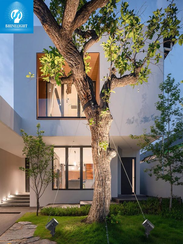 Đèn cắm cỏ chiếu cây