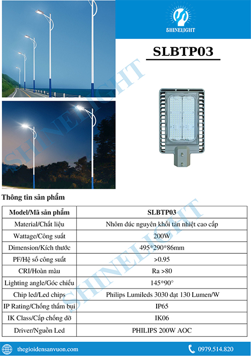 Đèn đường led SLBTP