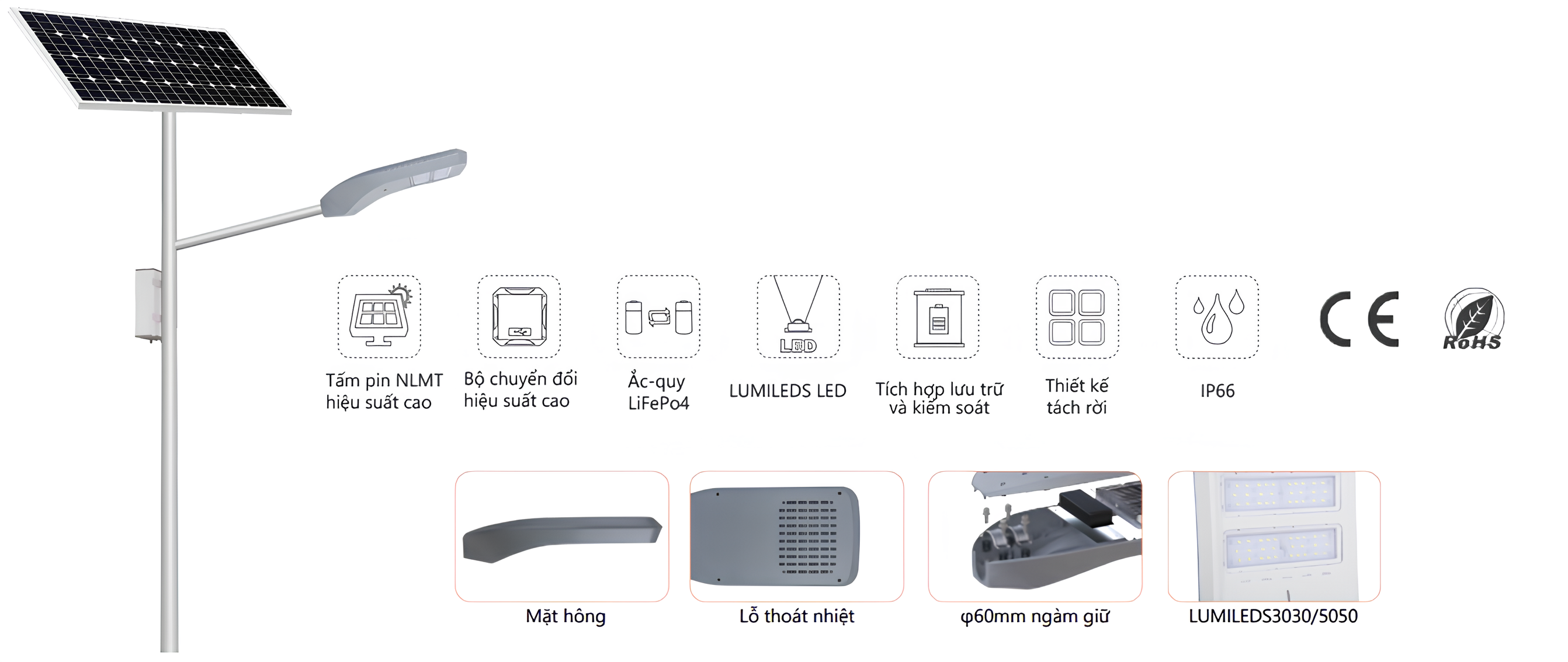 Đèn đường năng lượng mặt trời SL-CONCO