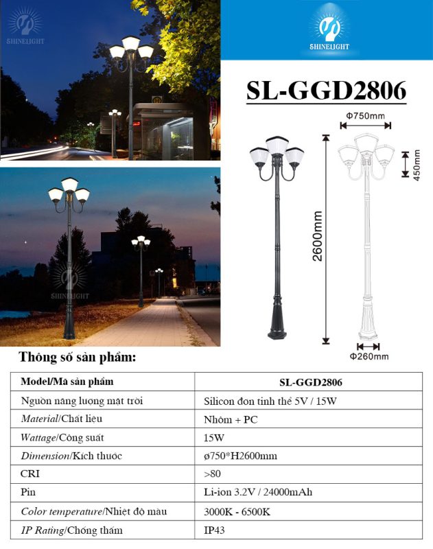 Đèn nấm sân vườn