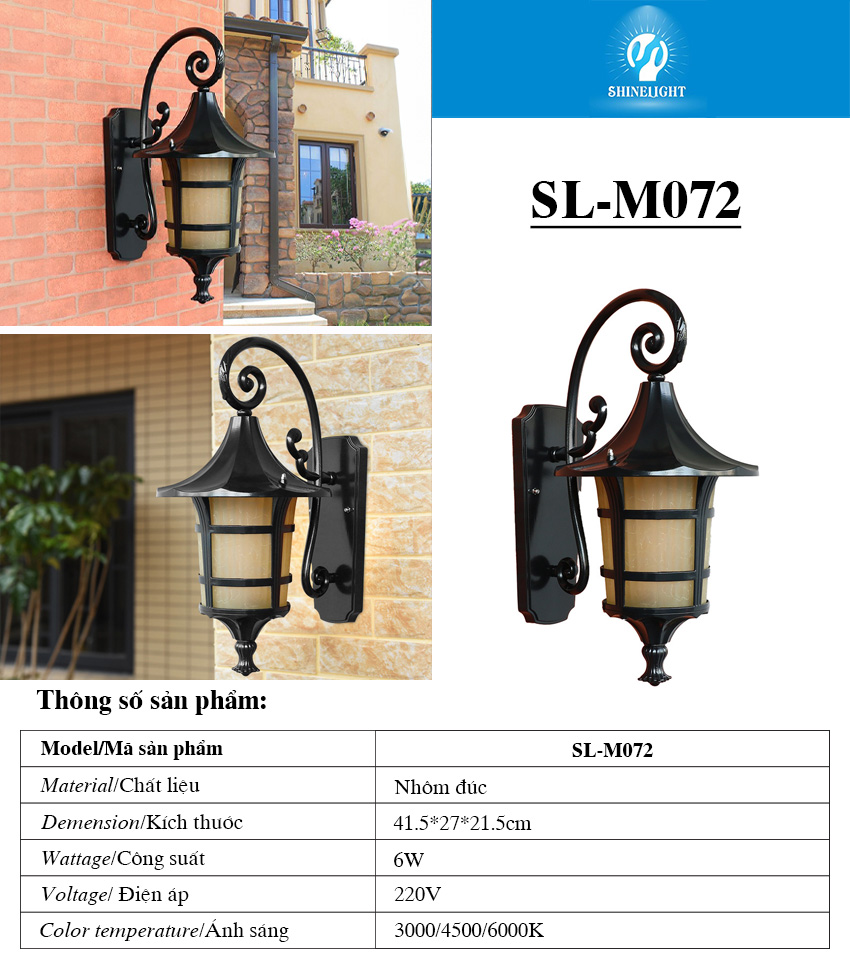 Đèn gắn tường cổ điển SL-M072