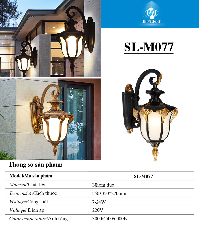 Đèn gắn tường cổ điển SL-M077