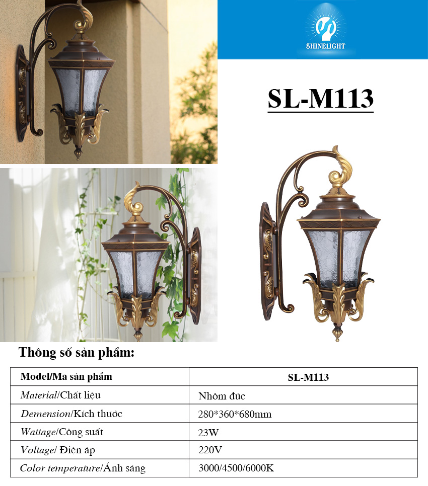 Đèn gắn tường cổ điển SL-M113