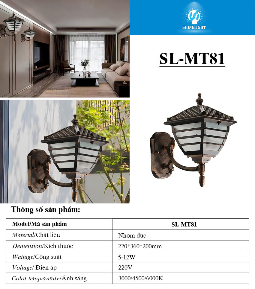 Đèn gắn tường cổ điển SL-MT81