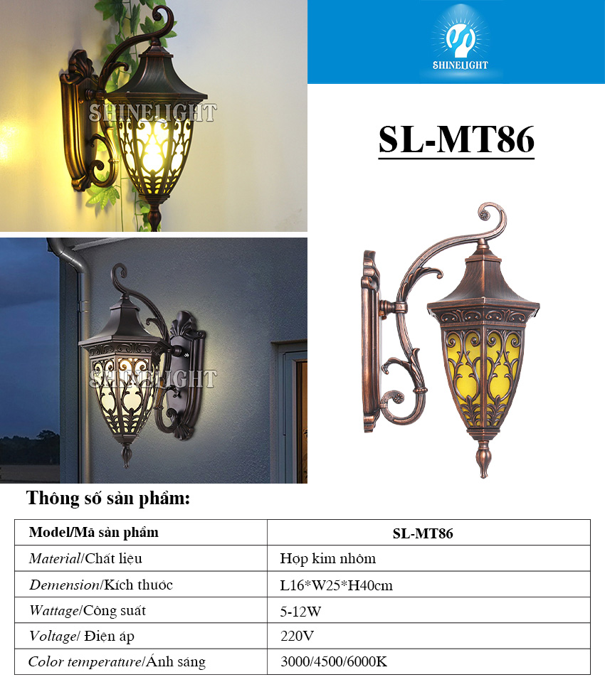 Đèn gắn tường cổ điển