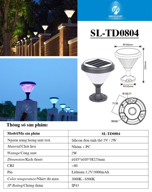 Đèn nấm sân vườn