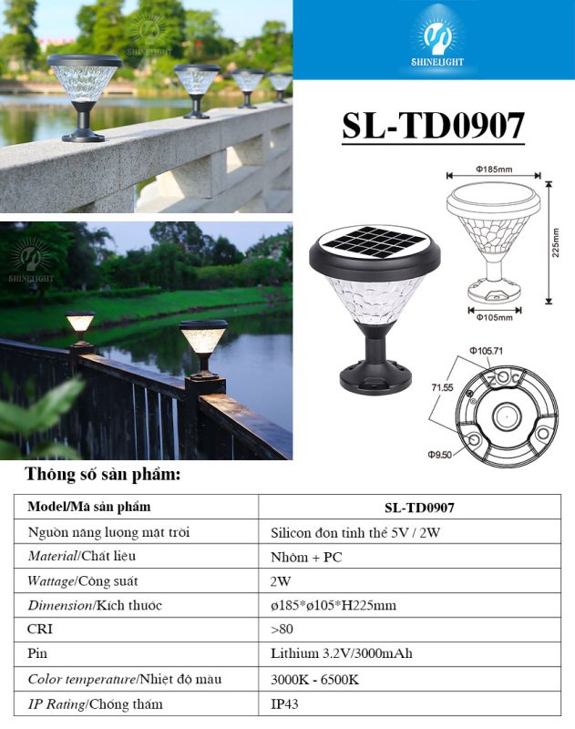 Đèn nấm sân vườn