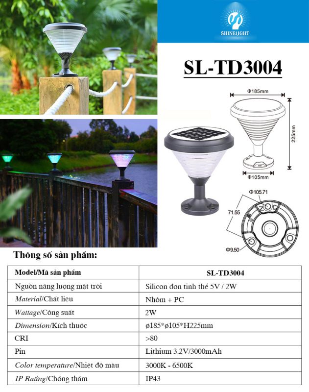 Đèn nấm sân vườn