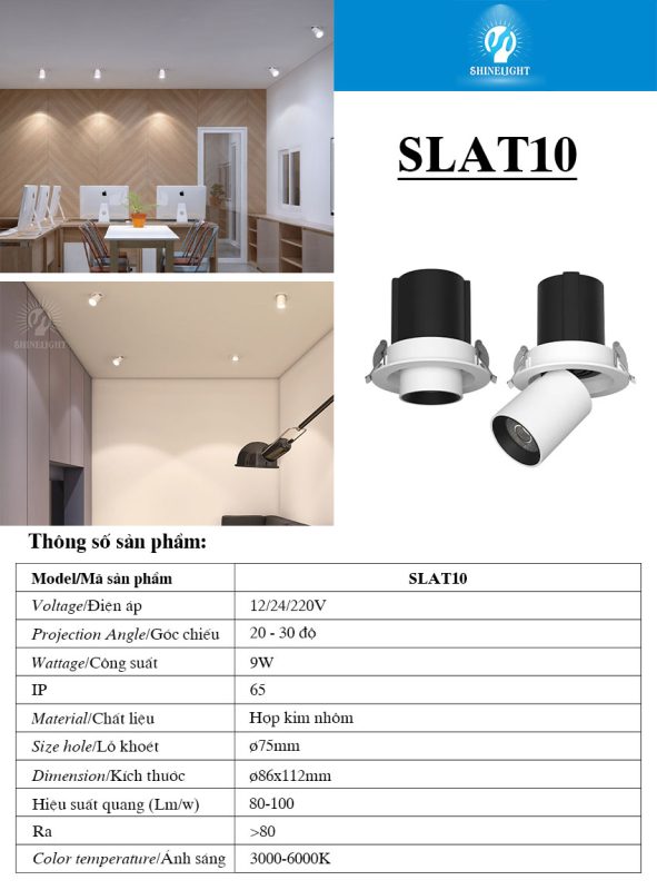 Đèn âm trần SLAT10