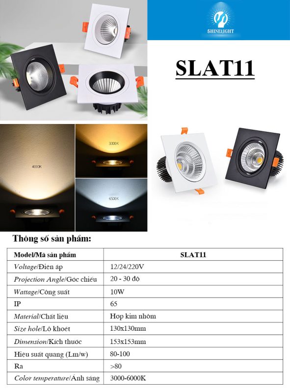 Đèn âm trần SLAT11