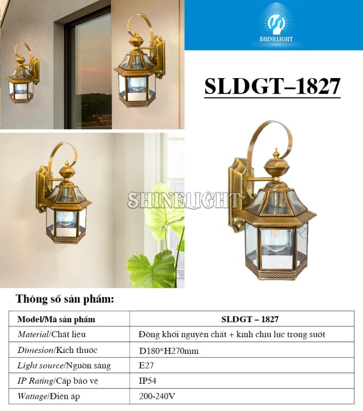 Đèn gắn tường đồng