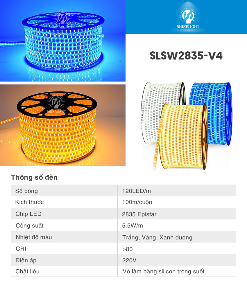 Đèn LED dây 2 hàng bóng SLSW2835-V4