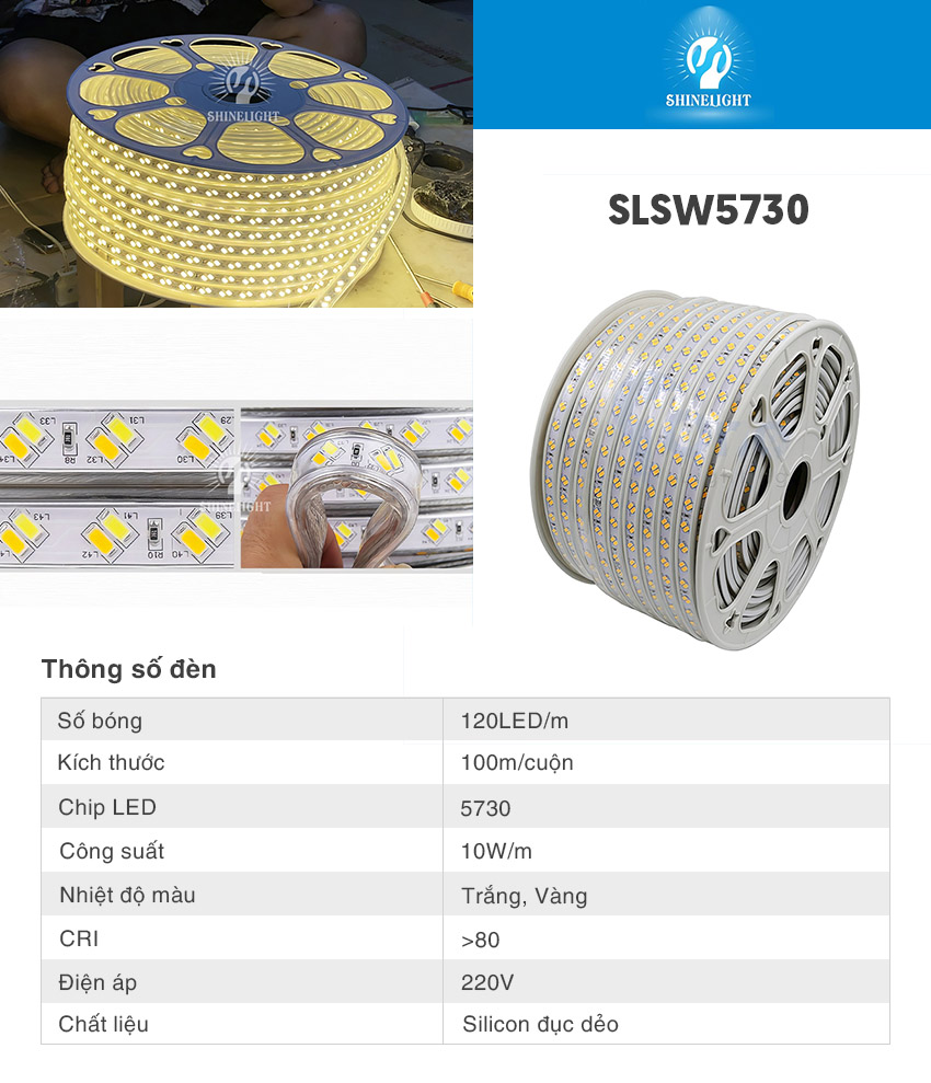 Đèn LED dây 2 hàng bóng SLSW5730