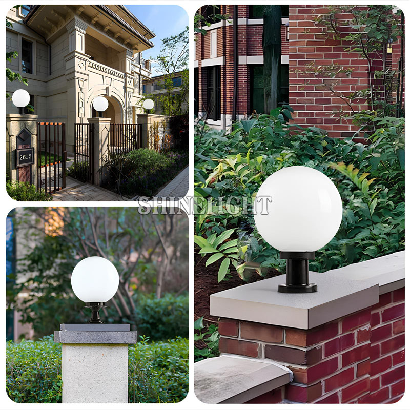 Đèn trụ cổng tròn