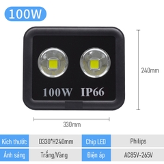 100w-10 Đèn pha LED SLPCN