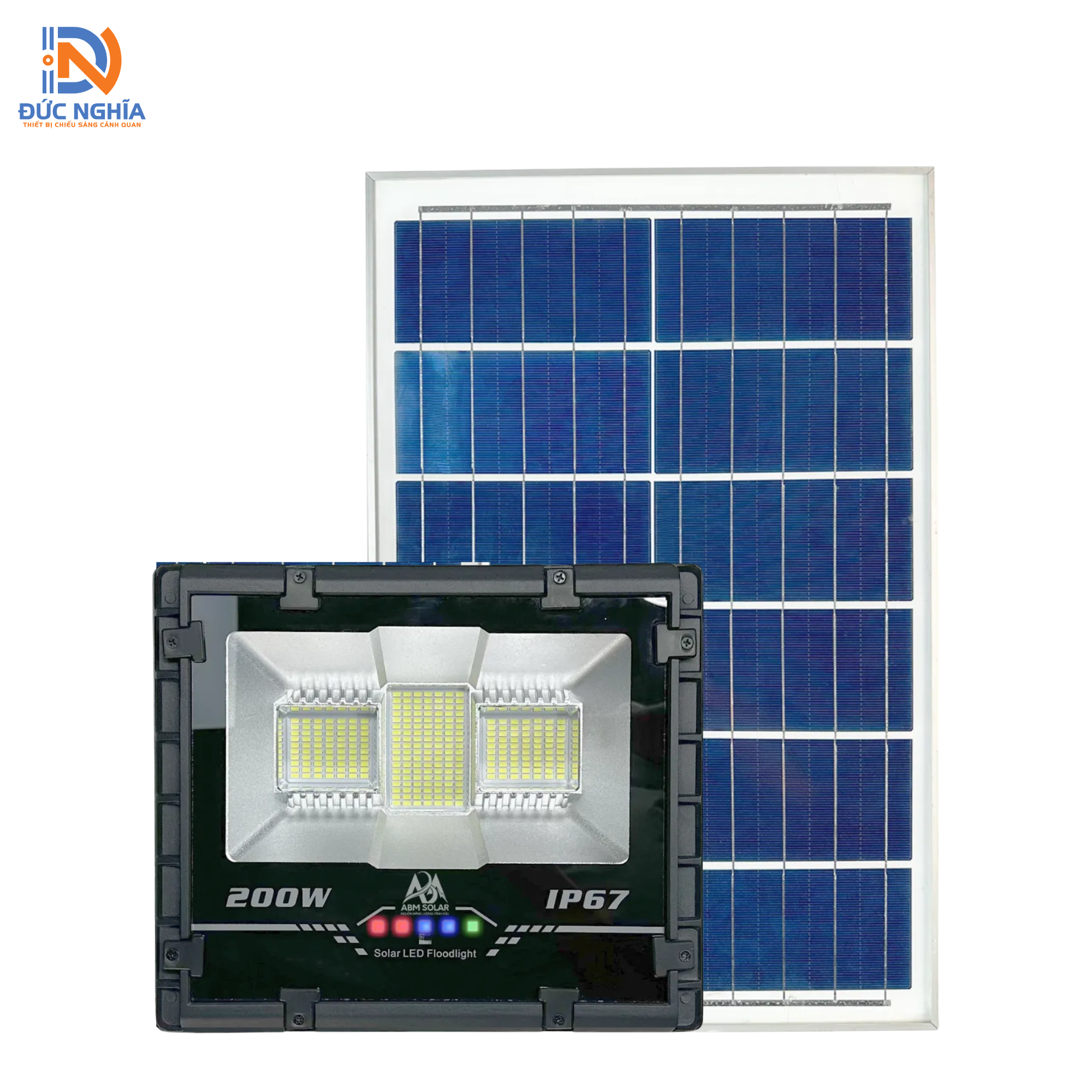 [200W]Đèn Pha MJV Năng Lượng Mặt Trời- (FA Đen MJV-200W)