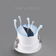 den-am-tran-b60-chungchuaxoachu Đèn led âm trần Spotlight SLCB75 chóa trắng