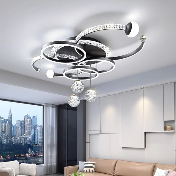 ĐÈN MÂM LED ỐP BLACK 1008/BK